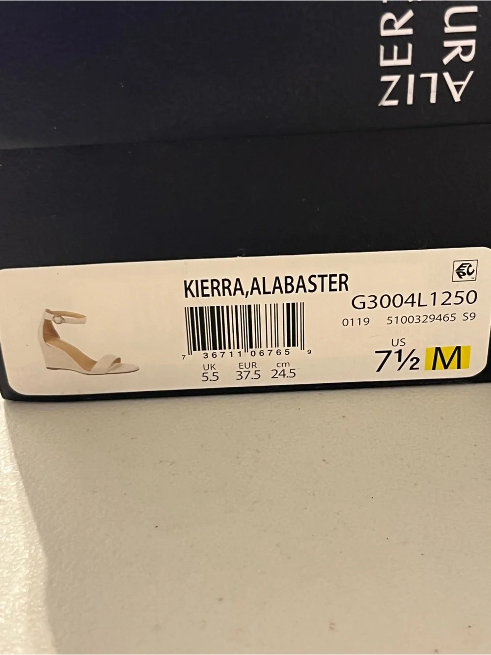 Naturalizer Cream Wedge Sandals with Ankle Strap